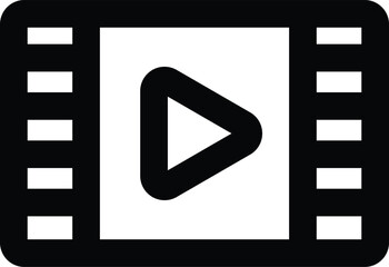 Fototapeta premium Movie Film Strip Play Button Icon