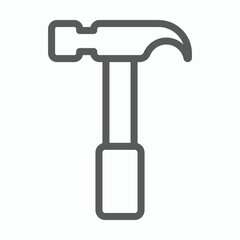 hammer icon, gavel vector, tool illustration