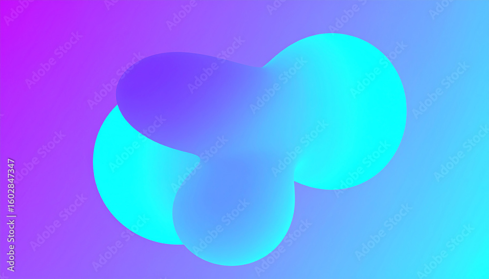 Canvas Prints fluid dynamic. vivid gradient mesh. round cover, poster frame. holographic 3d backdrop with modern t