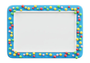Isolated Blank Frame Decorated with Colorful Candies Illustration