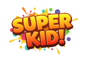 Isolated Super Kid Creative Cartoon Explosion Illustration