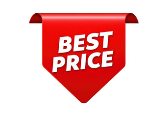 Isolated Red Best Price Tag
