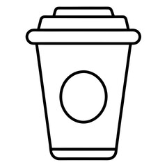 Minimal Coffee Cup Line Art