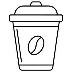 Minimal Coffee Cup Line Art