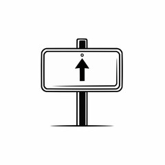 blank road sign isolated