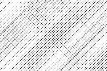 Obraz premium Grunge halftone gradient texture. Faded grit noise background. Sandy gritty wallpaper. Retro pixelated backdrop. Black and white anime or manga comic overlay. Vector graphic design textured halftone