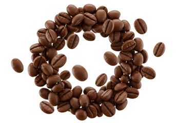 Isolated Coffee Beans Circle