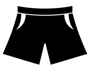 Shorts silhouette, Simple shorts icon silhouette vector illustration