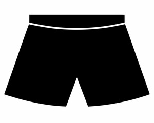Shorts silhouette, Simple shorts icon silhouette vector illustration