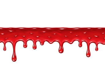 Isolated Seamless Dripping Red Blood or Paint Texture