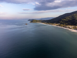 Amazing sunrise at Juquehy Beach in São Sebastião