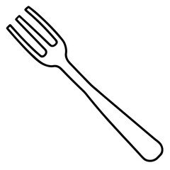 Minimal Fork Outline Vector