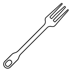 Minimal Fork Outline Vector
