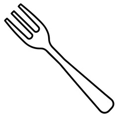 Minimal Fork Outline Vector