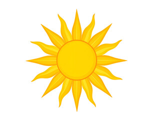 Bright Yellow Sun Illustration