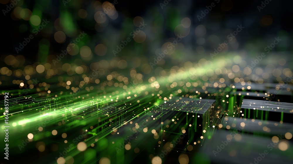 Canvas Prints tech nexus: a captivating display of futuristic technology showcasing a network of data streams, glo