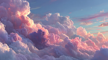 Serene skyscape with vibrant sunset clouds