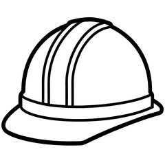 Minimal Hard Hat Line Icon
