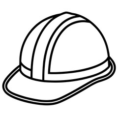 Minimal Hard Hat Line Icon