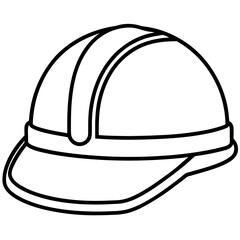 Minimal Hard Hat Line Icon