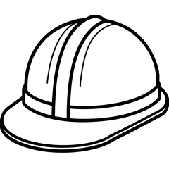 Minimal Hard Hat Line Icon