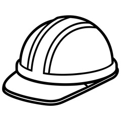 Minimal Hard Hat Line Icon