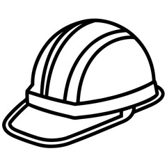 Minimal Hard Hat Line Icon