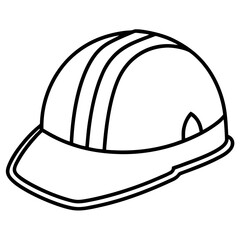 Minimal Hard Hat Line Icon