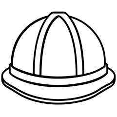 Minimal Hard Hat Line Icon