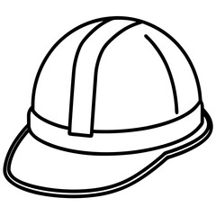 Minimal Hard Hat Line Icon