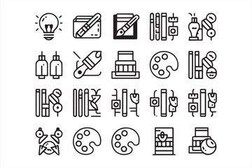 Fototapeta premium digital marketing icon set bundle