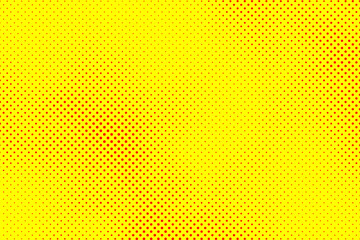 Pop art comic pattern. Orange yellow Halftone dotted background with points. Yellow texture with circles. Cartoon vintage print. Yellow halftone pattern. Retro comic gradient background.