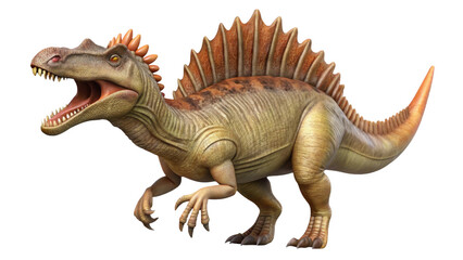 3d spinosaurus dinosaur isolated on transparent background