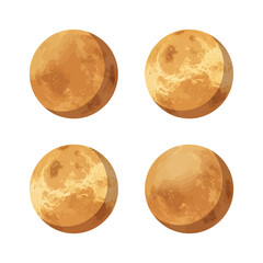 planet Venus Vector Art – Space and Astronomy Concept flat style