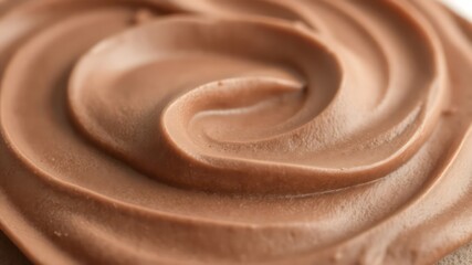 Creamy Delights An Artistic Close-Up of Swirling Mousse, Frosting, or Dessert Topping with Smooth Textures and an Appetizing Appearance