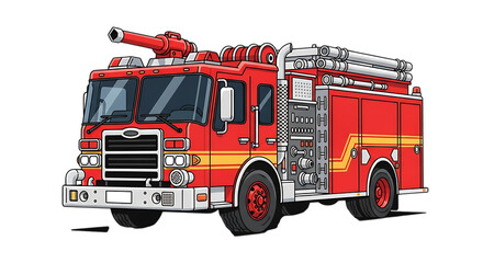 Red Fire Truck Emergency Vehicle