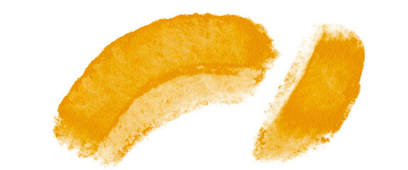 yellow feather isolated on white background