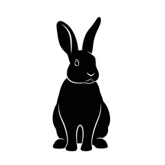 Obraz premium Cute Cartoon Vector Illustration of a Bunny Rabbit for Easter Holiday