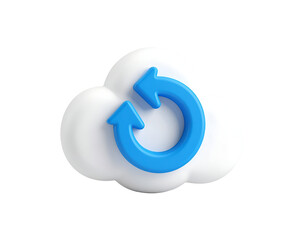 3D Cloud Refresh Icon