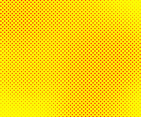 Pop art comic pattern. Orange yellow Halftone dotted background with points. Yellow texture with circles. Cartoon vintage print. Yellow halftone pattern. Retro comic gradient background.