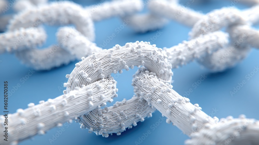 Poster a white knot symbolizing security and integrity in the bitcoin quantum integrity grid conceptual fra
