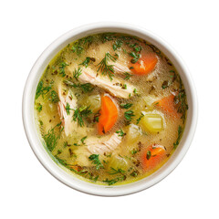  chicken soup with vegetable isolated on transparent background png