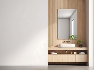 Frame mockup, ISO A paper size. Living room wall poster mockup. Interior mockup with house background. Modern interior design. 3D render
