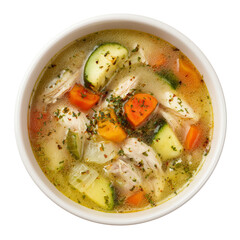  chicken soup with vegetable isolated on transparent background png