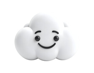 Smiling Cloud 3D Render
