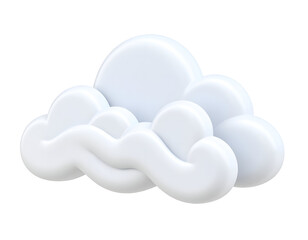 3D White Cloud Illustration