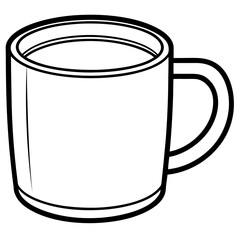 Minimal Mug Outline Vector