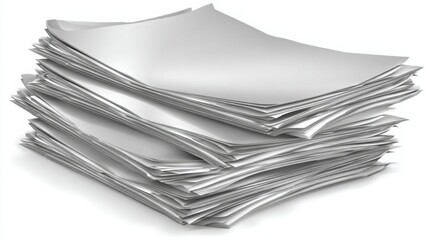 Piled newspapers stack representing payroll file icon concept for information storage and document organization
