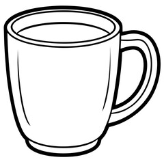 Minimal Mug Outline Vector