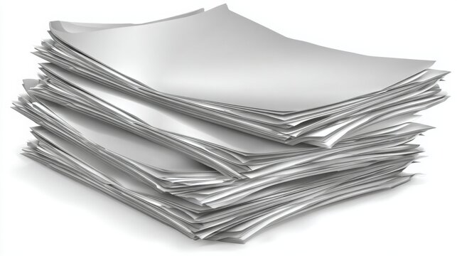 Piled newspapers stack representing payroll file icon concept for information storage and document organization
